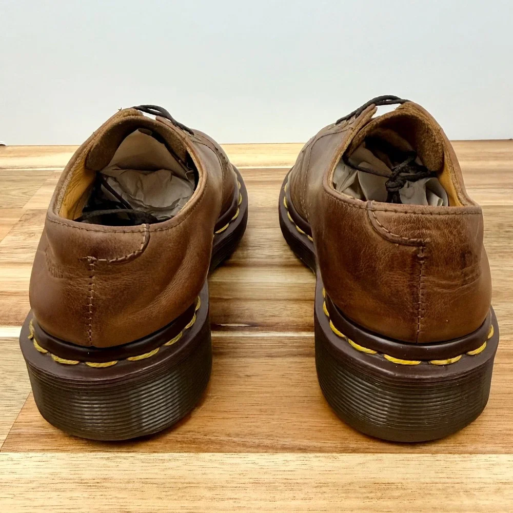 Dr Martens Vintage Oxford Kids Brown Leather Shoes Size 12